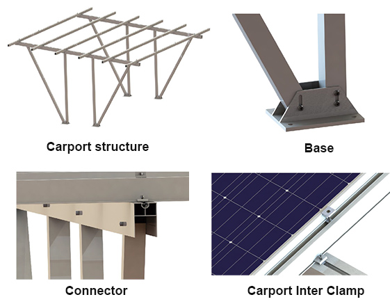 Waterproof solar Carport Structures