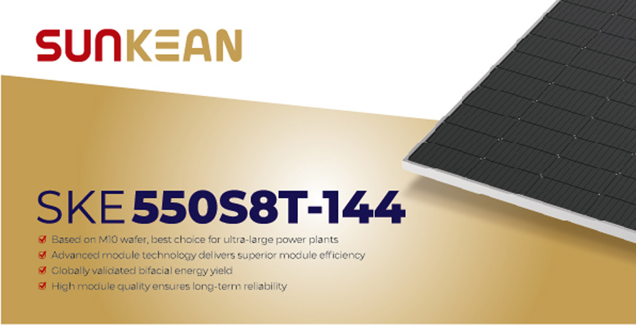 550 W bifaziales Solarpanel
