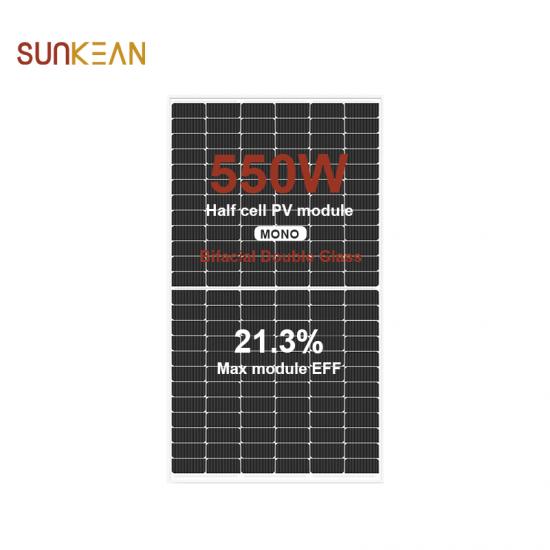 182 550W bifacial solar panel