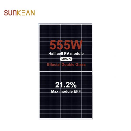 210 555W bifacial solar panel