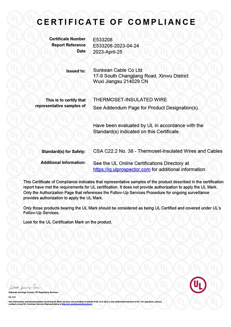 CSA C22.2 Nr.38-Zertifikat